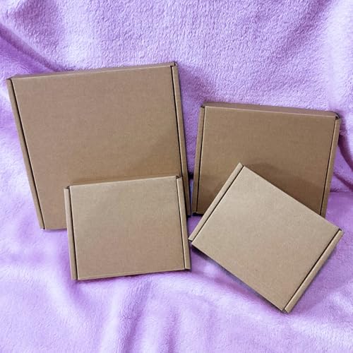 5x4x1 inch Small Shipping Boxes 50 Pack, Brown Corrugated Cardboard Mailers - size: 5x4x1 inch