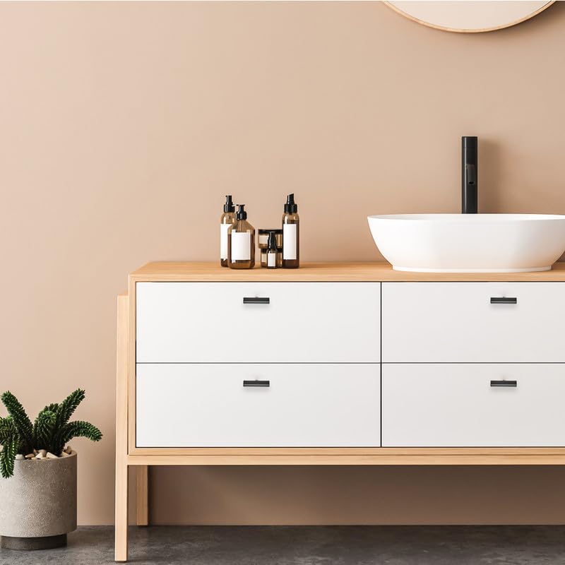 3 Pack Black Cabinet Knobs, 2in Length T Bar Drawer Pulls - color: Matte Black, size: 3 Pack, style: T Bar