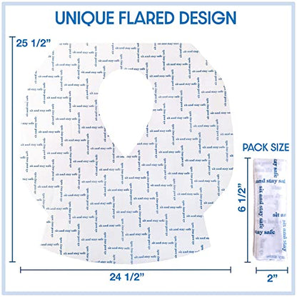 Extra Large Disposable Waterproof Toilet Seat Covers, Travel, Work & School - color: Sit & Stay Safe