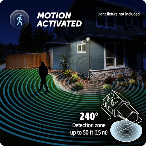 Globe Electric 17000223 240-Degree Wired Motion Activated White Outdoor Flood Light Replacement Sensor - color: White