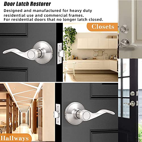 Deadbolt Strike Plate Door Backplate 1" x 2 1/4" Round Corner with Screws