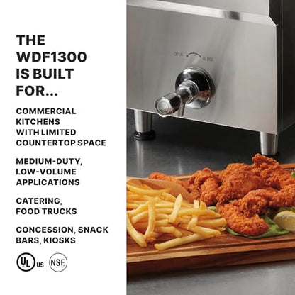 Waring Deep Fryer with 10 lb Capacity & Variable Temperature Control - size: 10lb Deep Fryer