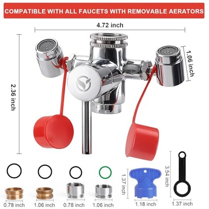 Faucet-Mounted Eye-Wash Staion Kit - Emergency Eyewash Staion OSHA Approved Sink Faucet Attachment First Aid Eye Flush Kit - color: 2 Pcs