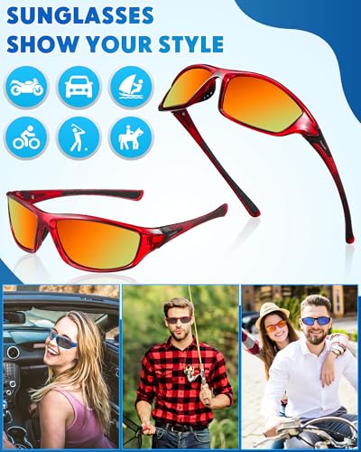 Frienda 6 Pack Polarized Sport Sunglasses for Men Outdoor - color: Null