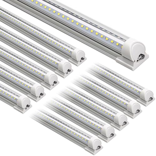 Barrina T8 LED Shop Lights 6FT, 60W 8500LM 6500K, High Output, 10 Packs - color: 6500K, size: 6ft-10 Packs
