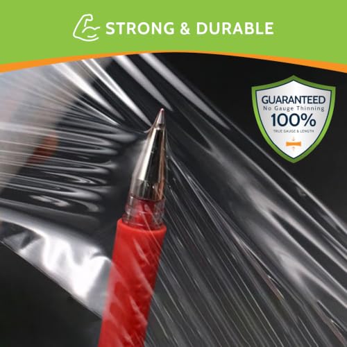 PSBM Mini Stretch Wrap with Plastic Handle, 24 Rolls 2 Inch x 700 Feet 120 Gauge Heavy Duty Clear Plastic Wrap Industrial Strength Shrink Film for Moving, Packing & Shipping - size: 2 Inch, style: 120 GA