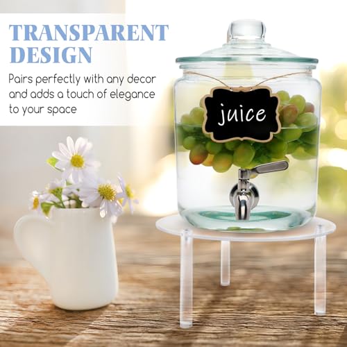 Tfwadmx 3 Pcs Drink Dispenser Stand, Beverage Dispensers Stand Acrylic Holder for Beverage Dispenser Drink Dispenser Stand Only Fit Max 7.8 Inch Diameter of Glass Drink Dispenser, Water Jugs - size: 3 PCS