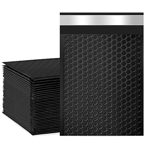 Bubble Mailers, 8.5x11 Inch Padded Bubble Mailers Pack of 50 Bubble Envelopes Opaque Self Seal Adhesive Waterproof Bags for Shipping and Packaging (Black, 8.5x11-50Pc) - color: Black, size: 8.5x10-50Pc