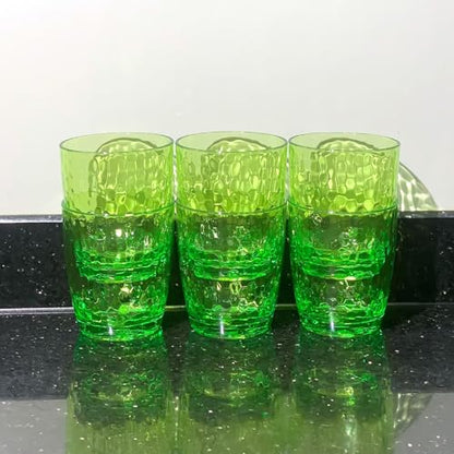 15-Ounce Plastic Tumblers (Set of 6), Reusable Plastic Mugs, BPA-Free Acrylic to Drink Mugs, Shatter Resistant, Textured Interior, Dishwasher Safe (Green, 15 Ounce) - color: Green, size: 15 Ounce