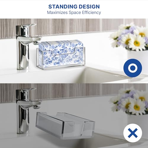 Acrylic Guest Towel Holder, Clear Bathroom Countertop Caddy - color: A - Acrylic Guest Towel Holder, size: Guest Towel Holder