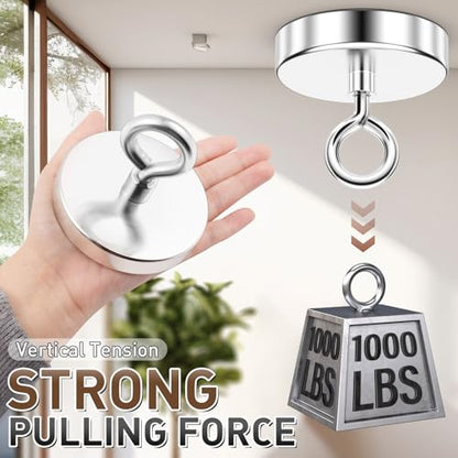 FINDMAG 1000 LBS High Power Fishing Magnet, 3.54 Inch Rare Earth Magnet - size: 3.54 inches (90mm)