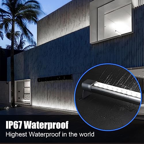 2 Pack Outdoor Wall Washer Lights ,72W 5000K Daylight White Wall Washer Lighting,IP67 Waterproof 4ft 120V Linear Led Wall Light Bar for Outdoor Indoor Building Sign, Hurches,Garden,Courtyards Lighting - size: 5000K 47Inch 2Pack