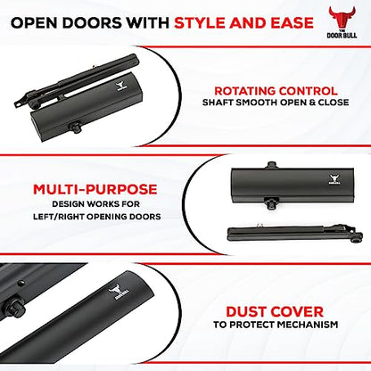 The Door Bull Commercial/Residential Grade Door Closer - size: 2000 Series, style: Matte Black