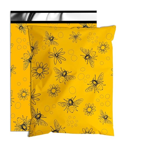 Cute Poly Mailers 10x13 Inch 100 Pcs, Bees Printed - color: Bees, size: 10x13 Inch 100Pcs