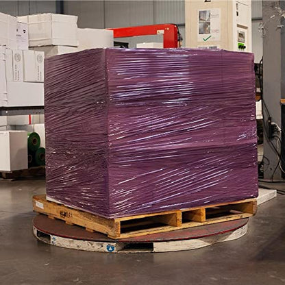 PSBM Dark Purple Stretch Wrap, 192 Rolls 18 Inch x 1000 Feet 100 Gauge, Heavy Duty Plastic Wrap Industrial Strength Shrink Film for Moving, Packing & Shipping - color: Purple, size: 192 Rolls