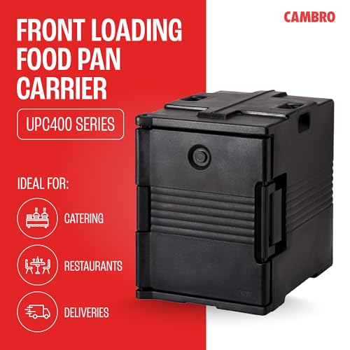 Cambro Insulated Food Pan Carrier - Hotbox for Catering & Transport - UPC400 Series (Black) - color: Black