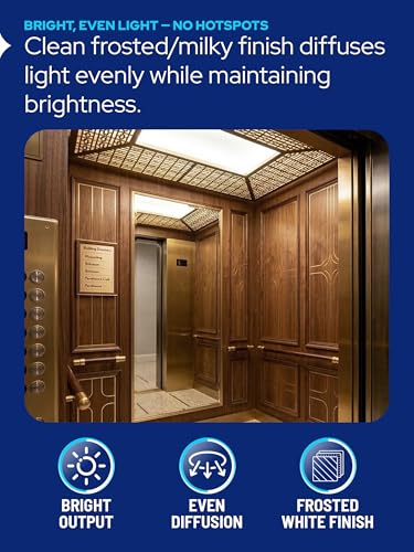 KASTLITE Thermoclear Fire Rated Elevator Lens, 23.75" x 23.75", 2-Pack - size: 23.75" x 23.75"