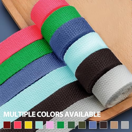 Cotton Webbing 1 inch 1.5 inch 2 inch Webbing Tote Strap Canvas Straps for Bags, 10 25 50 3.3 Yards Cotton Polyester Webbing - color: Silver, size: 2 Inches x 3.3 Yards
