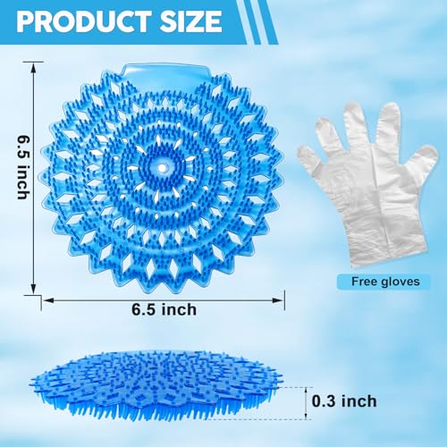 40 Packs Urinal screens deodorizer,3D anti-splash odor protection urinal cakes for men bathroom，toilet splash guard for men，five scents urinal mats (40)