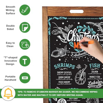 Pubell Magnetic Sandwich Chalkboard Board Signs - color: T-brown