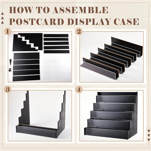 Yuntau 5 Tier Greeting Card Display Stand, Black - color: Black, size: 5 Tier