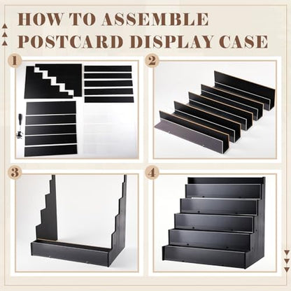 Yuntau 5 Tier Greeting Card Display Stand, Black - color: Black, size: 5 Tier