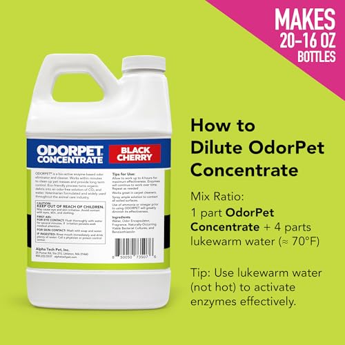 ATP OdorPet Concentrated Stain and Odor Remover, Black Cherry, 64 Fl Oz