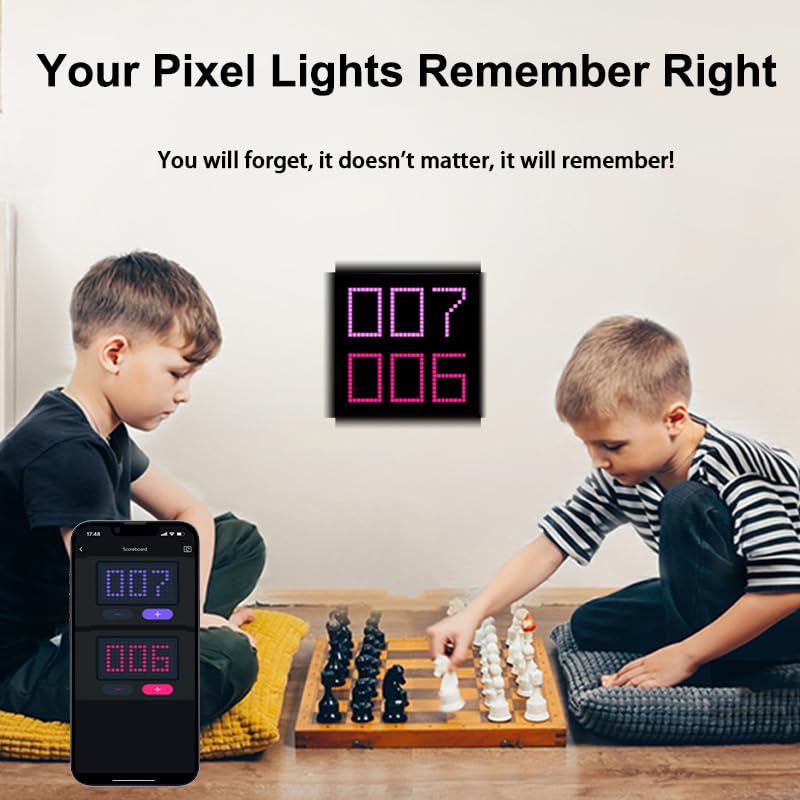 32x32 Programmable LED Pixel Screen, Digital Alarm Clock Matrix Panel, Pixel Light Art Display with APP Control, DIY Graffiti Animation Message Board Gift for Gamers Men&Women, Him/Her, Boys & Girls - size: 32*32