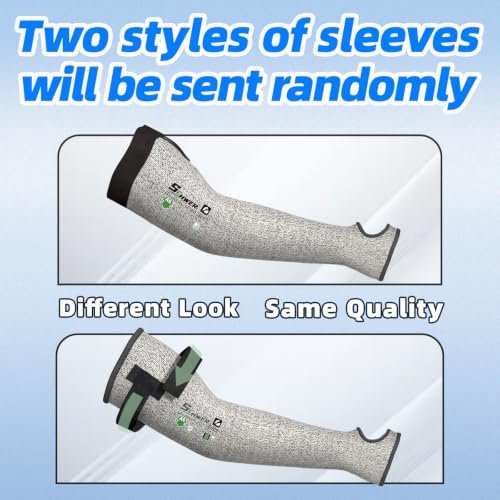 Schwer 2 Pairs 18in PRO-SKIN A6 Cut Resistant Arm Sleeves, S909 - color: Grey, size: 18 In-2 Pairs