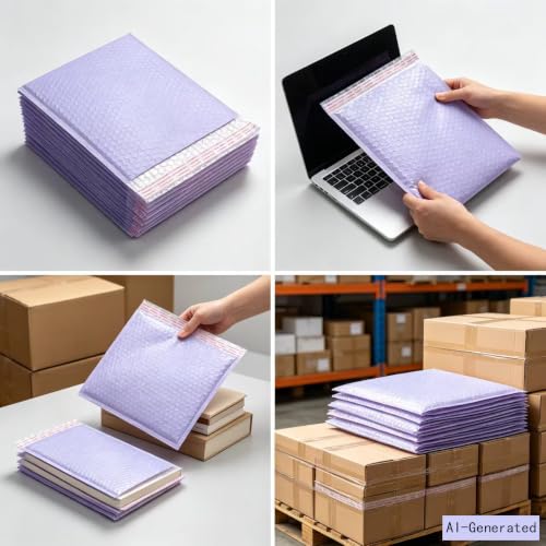 Purple13x10 Inch 25Pcs Bubble Mailing Shipping Seal Packaging Envelope Bag - color: Purple-25pcs, size: L13xW10 inch