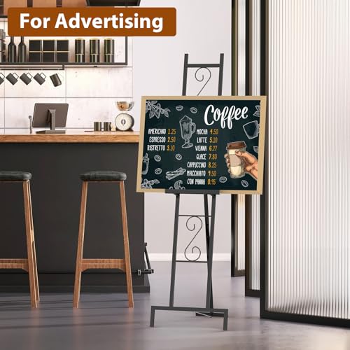 1 Black Easel Stand for Sign, Adjustable Metal Wedding Welcome Sign Stand - style: 1pack-Black