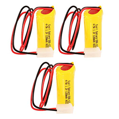 (3-Pack) Emergency/Exit Lighting Battery Fits and Replaces Lithonia ELB0300 ELB-0300 OSI OSA045 OSA-045 NIC0027 Bel-128 Bel128 Custom 128 Lithonia ELB1P201N1 ELB-1P201N1 White Molex