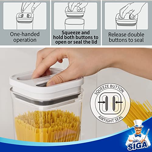 MR.SIGA 2 Pack Airtight Food Storage Container Set for Pantry Organization