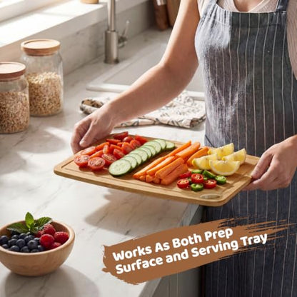 Dishwasher Safe Cutting Board,Bamboo Cutting Board with Juice Groove - color: Carbonized, size: Medium (13.7"L x 10.6"W)