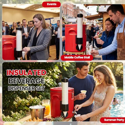 3.7 Gallon Stainless Steel Insulated Beverage Dispenser water cooler