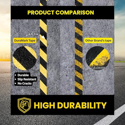DuraMark RPT-750 Reflective Pavement Marking Tape, Black, 3 in x 18 ft - color: Yellow/Black, size: 3 Inch x 18 Ft