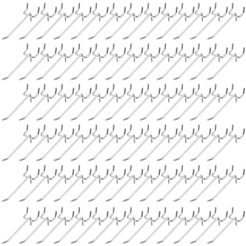 Shimeyao 100 Pcs Peg Board Hooks Stainless Steel Pegs,4 Inch,Silver - color: Silver, size: 4 Inch