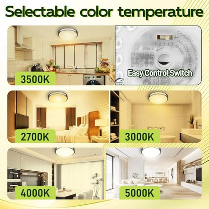hykolity 16 inch Dimmable LED Flush Mount Ceiling Light Fixture,2200LM - color: Oil-Rubbed Bronze, size: 16-inch