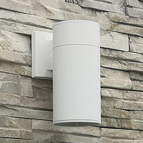 Outdoor Wall Lantern, Waterproof Exterior Lighting Fixture - color: Cylinder (White A)