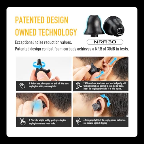 EARMOR M20T PRO Electronic Shooting Ear Protection 30dB NRR Noise Reduction - color: Black Earmor M20t Pro Upgrade