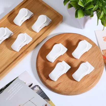 32 Pcs Plastic Gridwall Clips, Accessory Hooks for Hanging Display Sign Holder, Storage and Organization in Retail, Home, Workspace, White