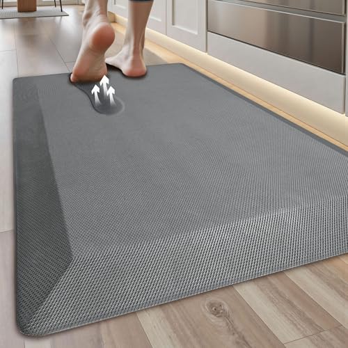 Tyrot Extra Thick Anti Fatigue Mat for Kitchen Floor, 20x32, Grey - color: Grey, size: 32"L x 20"W x 0.9"Th