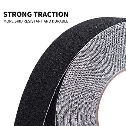 TAPEBEAR Black Grip Tape Anti Slip Traction Tape 3Inch x 60Ft - color: Black, size: 3in x 60feet