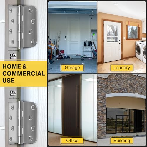 KOLET Ball Bearing Door Hinges, 4 x 4 Inches, Matte Black, 6 Pack - color: Matte Black, size: 6 Pack