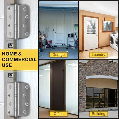KOLET Ball Bearing Door Hinges, 4 x 4 Inches, Brushed Nickel, 12 Pack - color: Brushed Nickel, size: 12 Packs