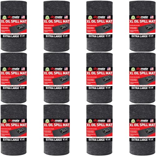 Drymate XL Oil Spill Mat Premium Absorbent Oil Pads USA Made 36"x59" 12Pack - size: 36" x 59" (12-Pack)