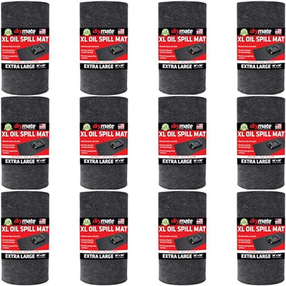 Drymate XL Oil Spill Mat Premium Absorbent Oil Pads USA Made 36"x59" 12Pack - size: 36" x 59" (12-Pack)