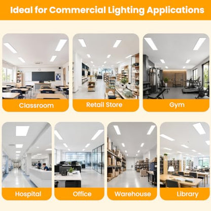 2 Pack 2x2 LED Flat Panel Light, 5CCT Selectable,0-10V Dimmable, 5200LM/40W - color: 2 Pack, size: 2-foot X 2-foot
