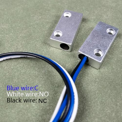 Gebildet Rolling Door Contact Magnetic Reed Switch Alarm with 3 Wires for N.O./N.C. Applications MC-51 - color: Silver-E1279T