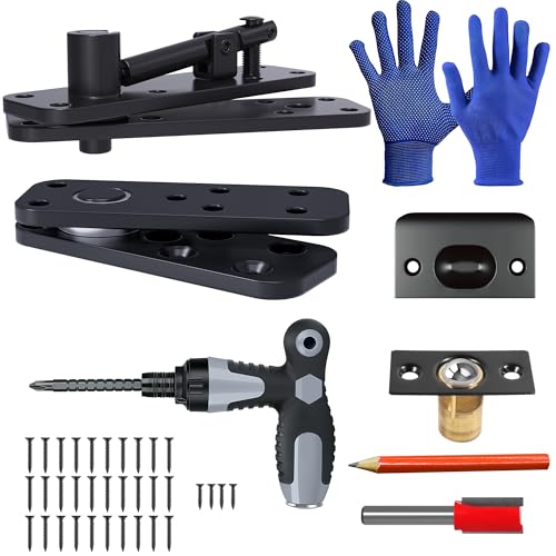 Hidden Door Pivot Hinge Kit, Secret Door Hardware for Bookcase Doors